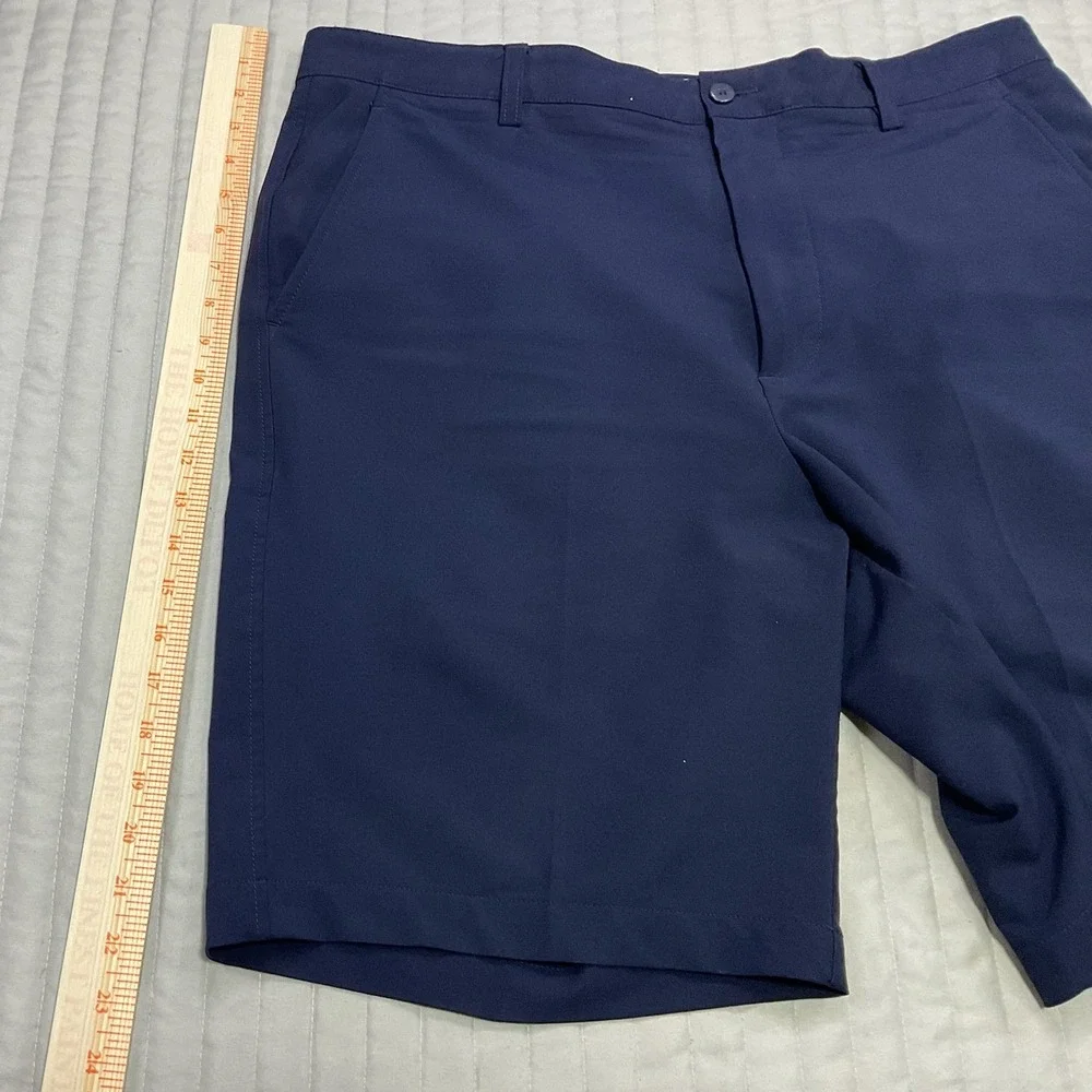 FJ Mens Golf Shorts Size 36 Navy Blue Performance Regular Fit FJ Logo FootJoy